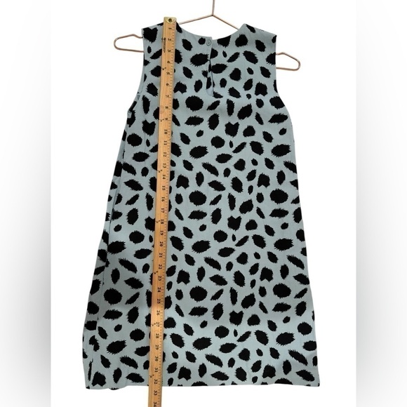 GORMAN Silk Linen Blend Blue and Black Animal Print Shift Dress Size US 2 VGUC - Picture 5 of 8